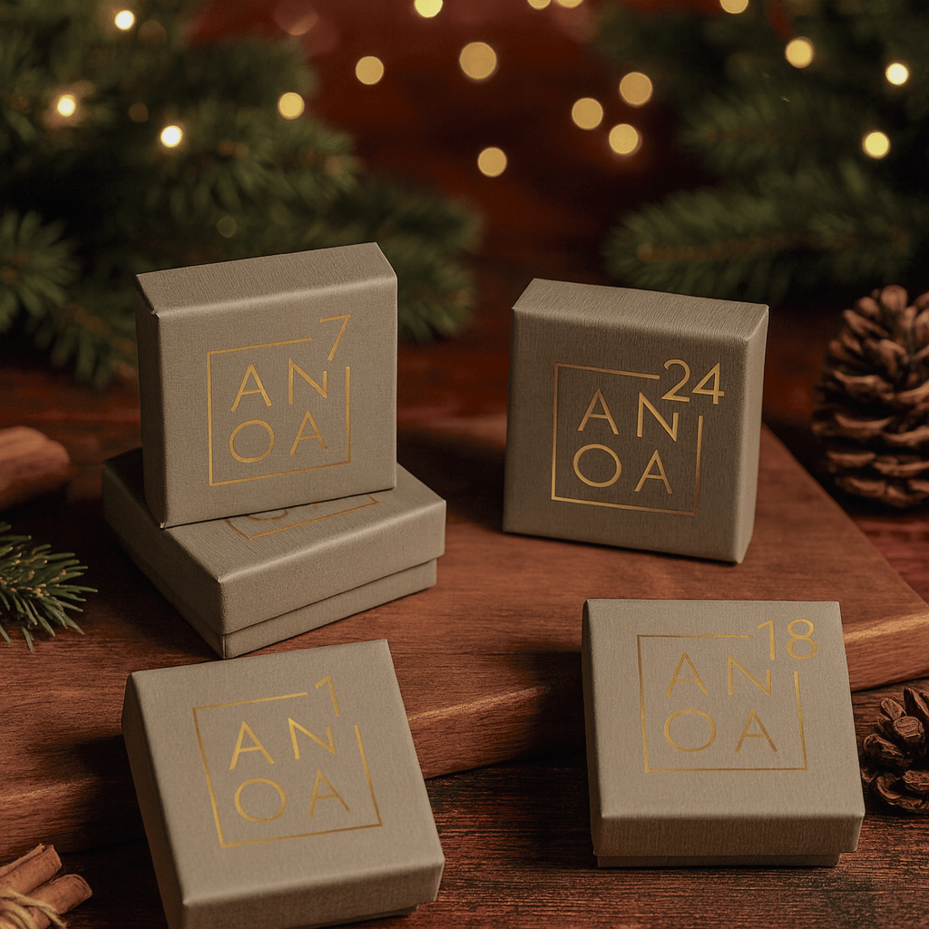 Adventskalender mit 12 Schmuckstücken & 12 freien Schachteln – doppelte Freude im Dezember - AnoaShop