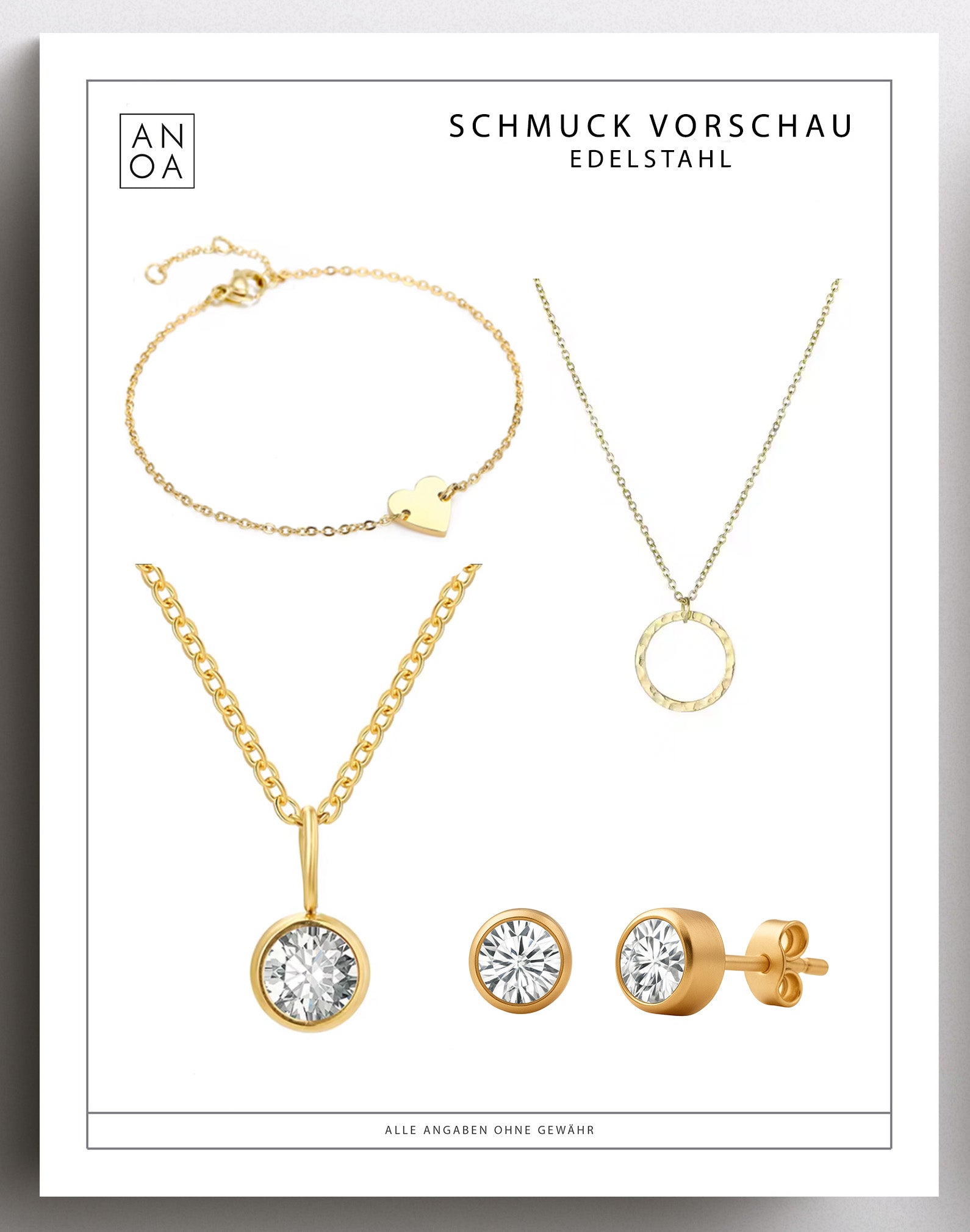 Anoa Adventskalender Adventssonntage Schmuck 2025 - 4 Schmuckstücke - AnoaShop