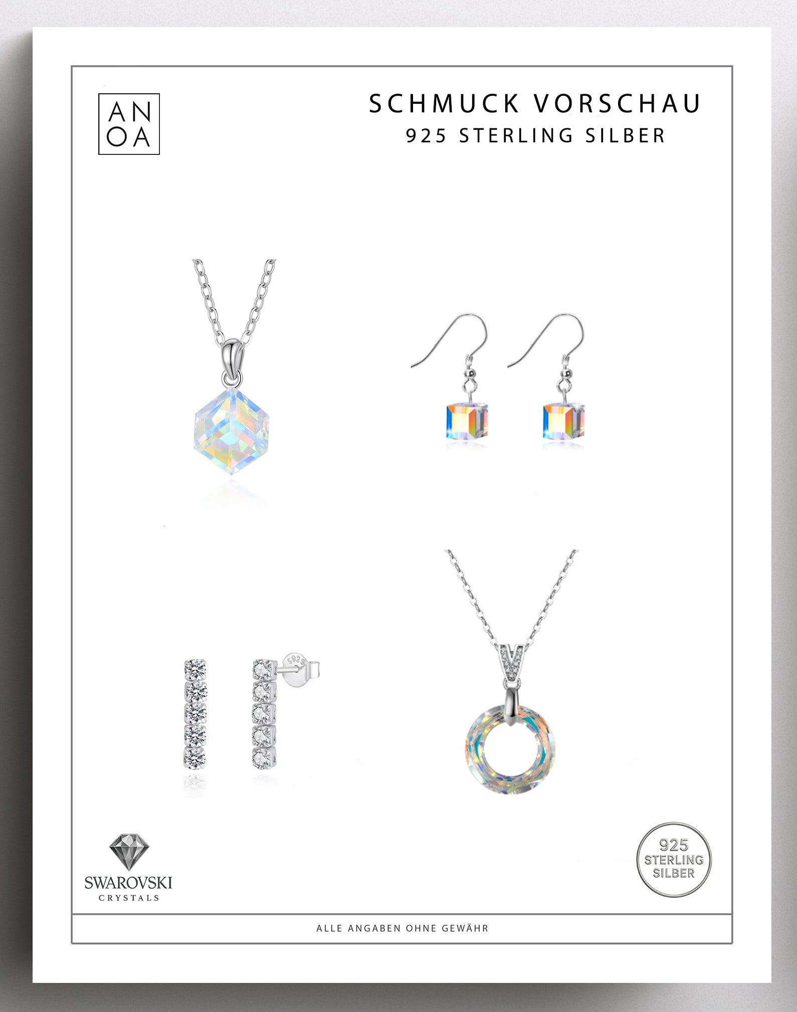 Anoa Adventskalender Adventssonntage Schmuck 2025 - 4 Schmuckstücke - AnoaShop