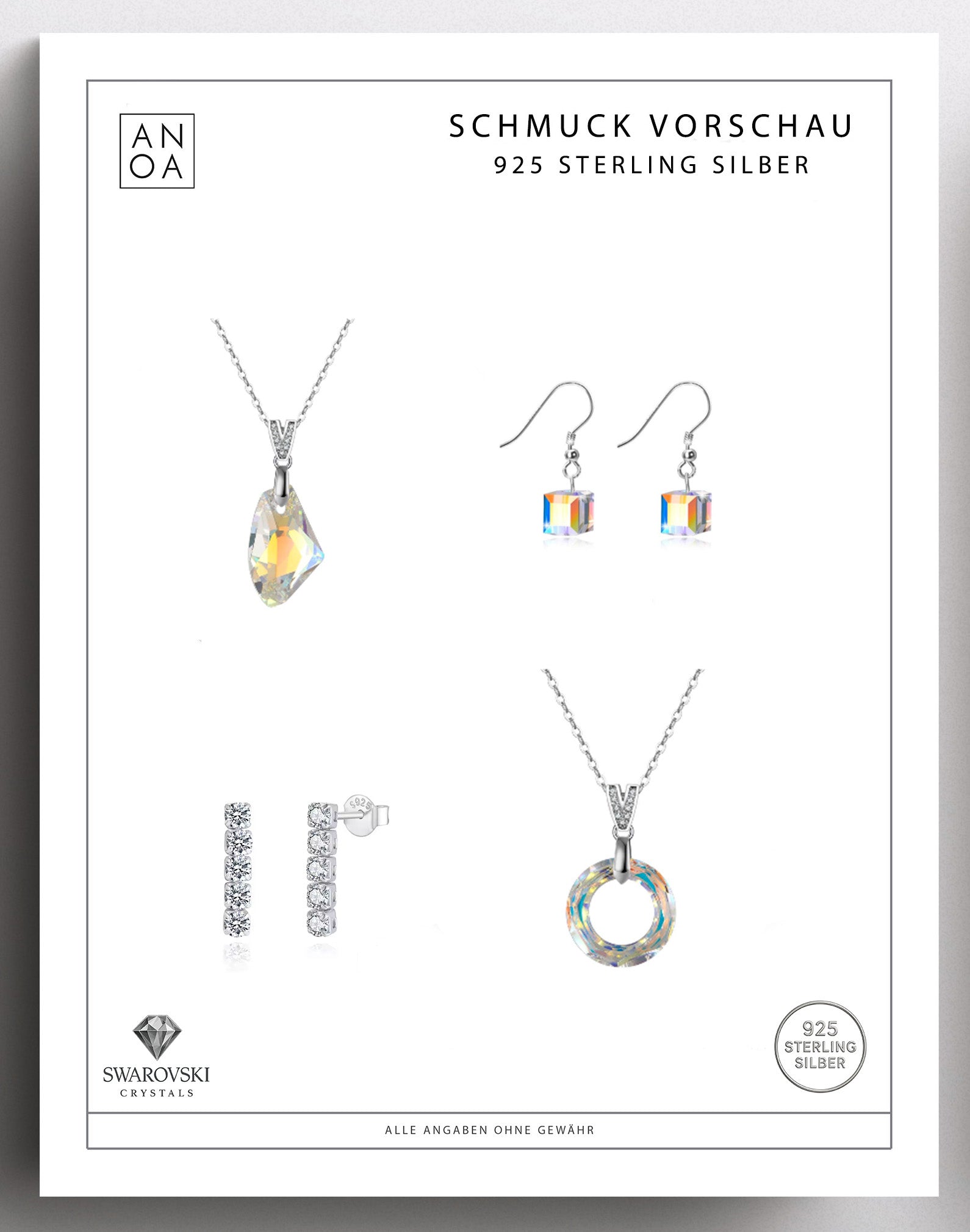 Anoa Adventskalender Adventssonntage Schmuck 2025 - 4 Schmuckstücke - AnoaShop