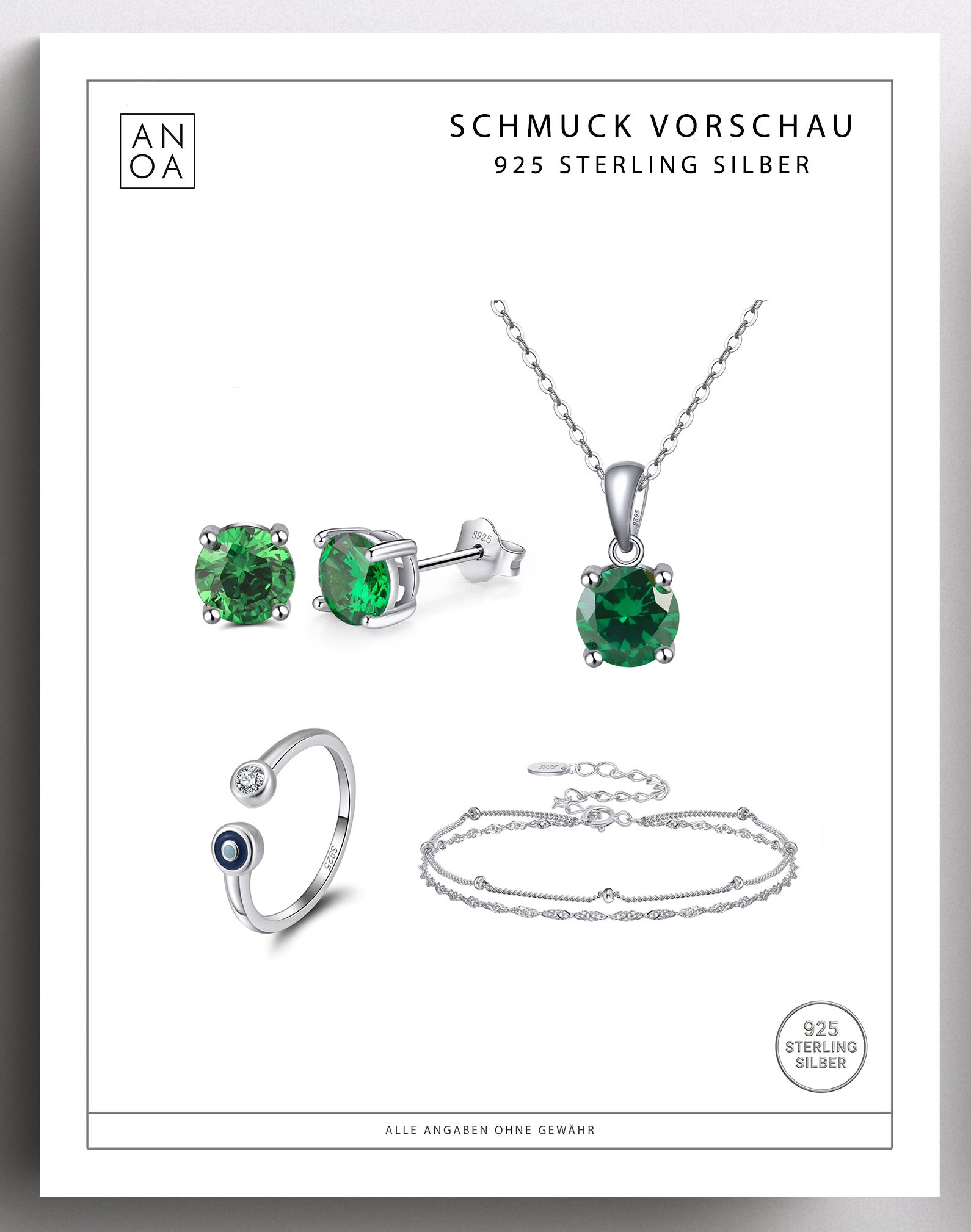 Anoa Adventskalender Adventssonntage Schmuck 2025 - 4 Schmuckstücke - AnoaShop