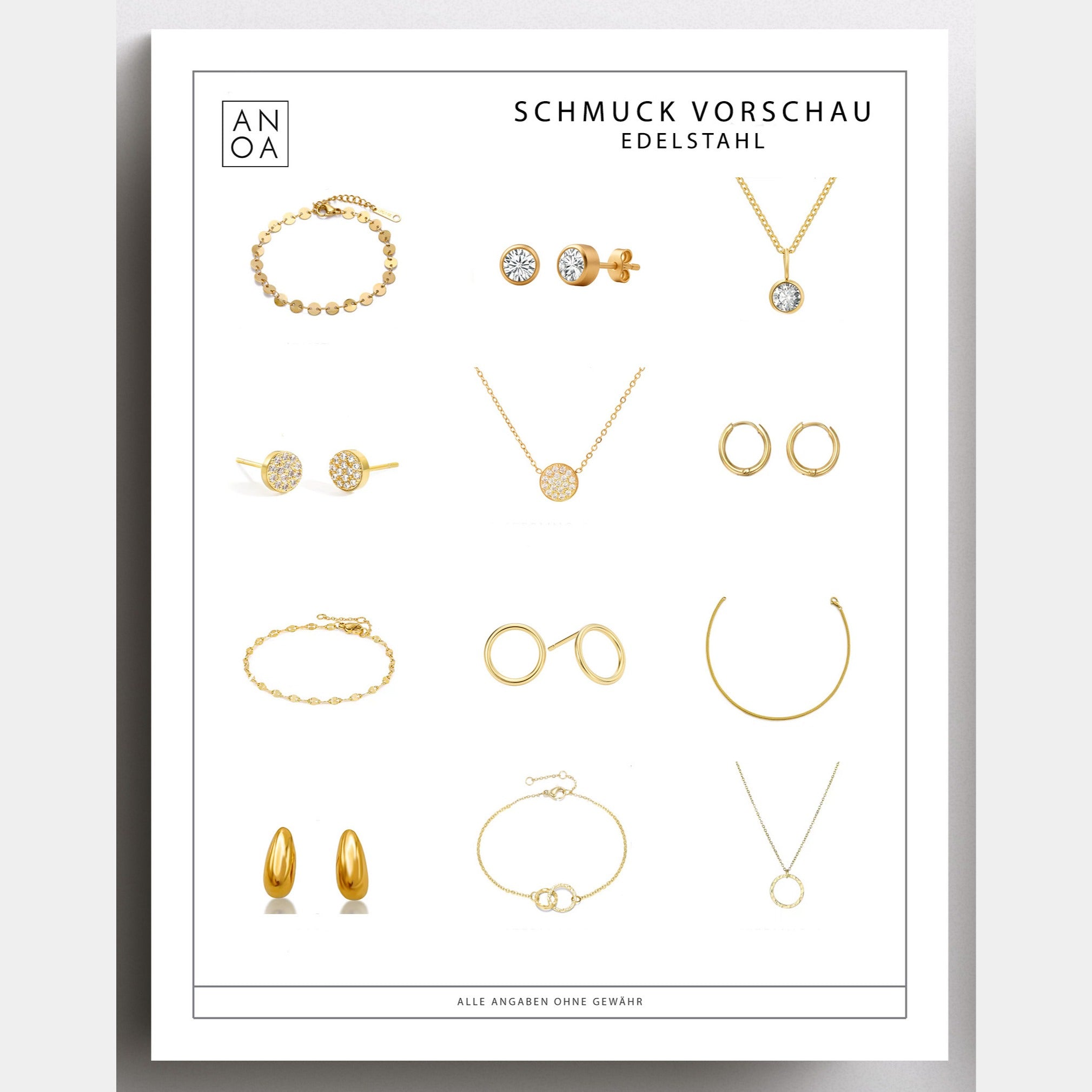 Anoa Adventskalender Schmuck 2025 - 12 Schmuckstücke - AnoaShop
