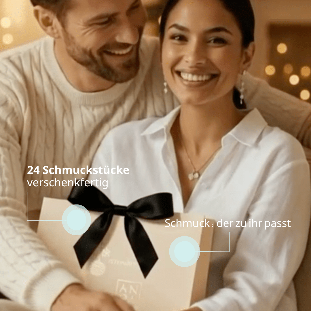 Anoa Adventskalender Schmuck 2025 - 24 Schmuckstücke (Für jeden Tag im Advent) - AnoaShop