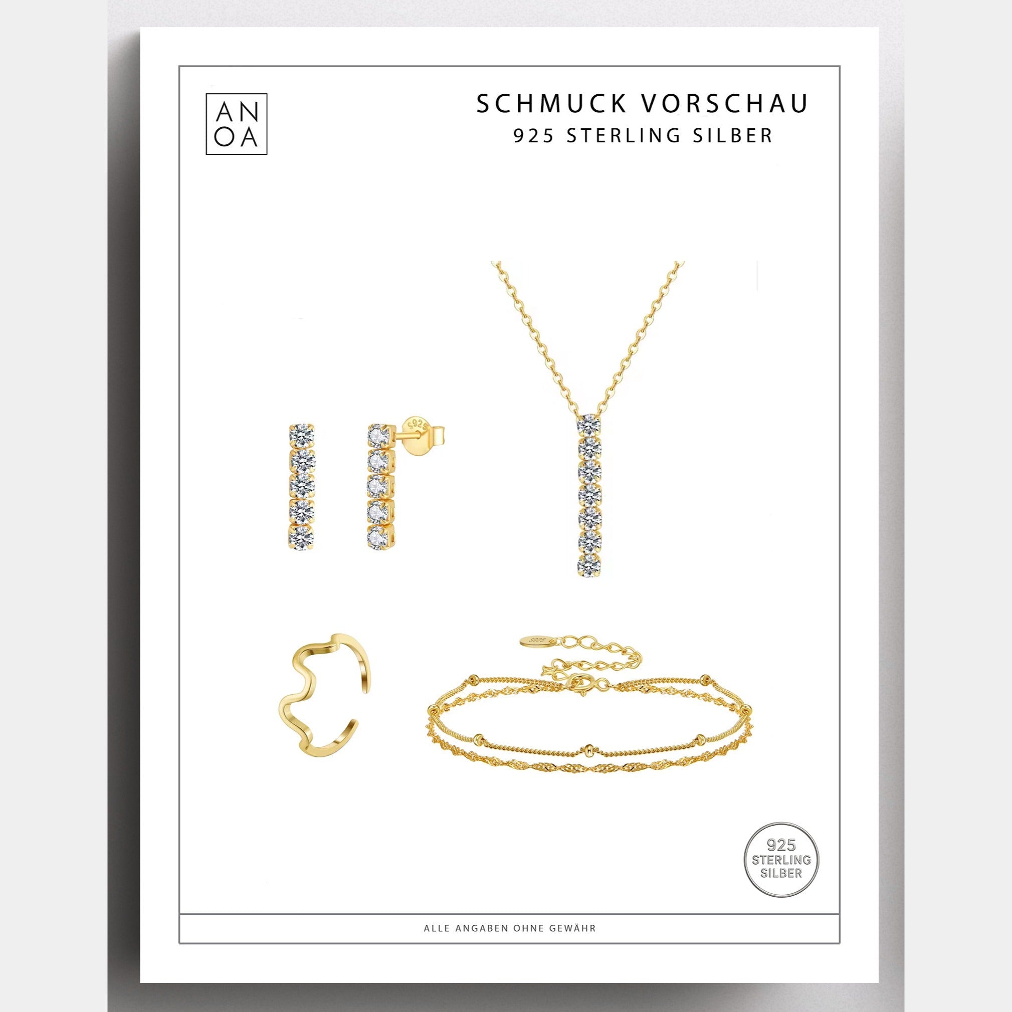 Anoa Adventskalender Schmuck 2025 - 4 Schmuckstücke (Für jeden Sonntag im Advent) - AnoaShop