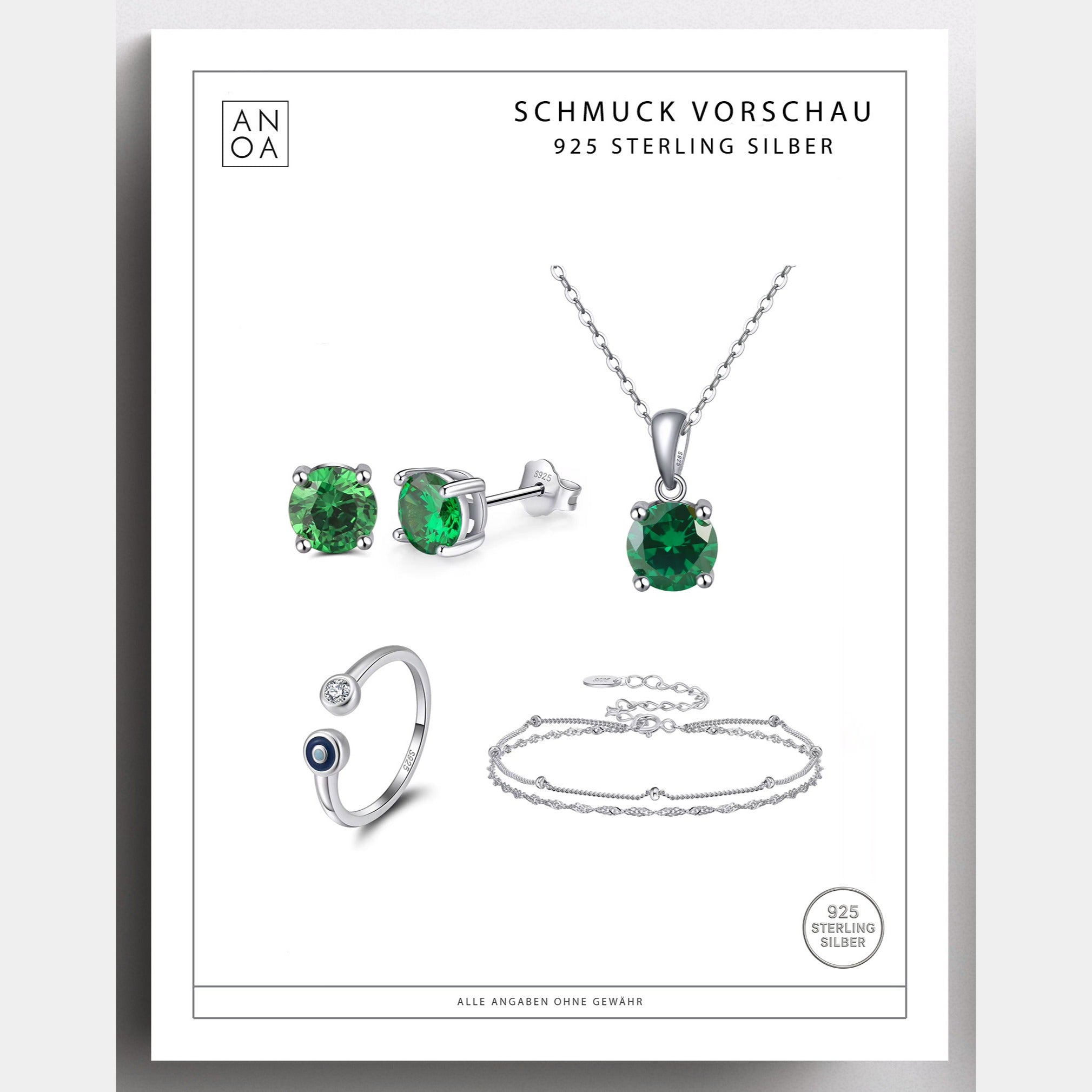 Anoa Adventskalender Schmuck 2025 - 4 Schmuckstücke (Für jeden Sonntag im Advent) - AnoaShop