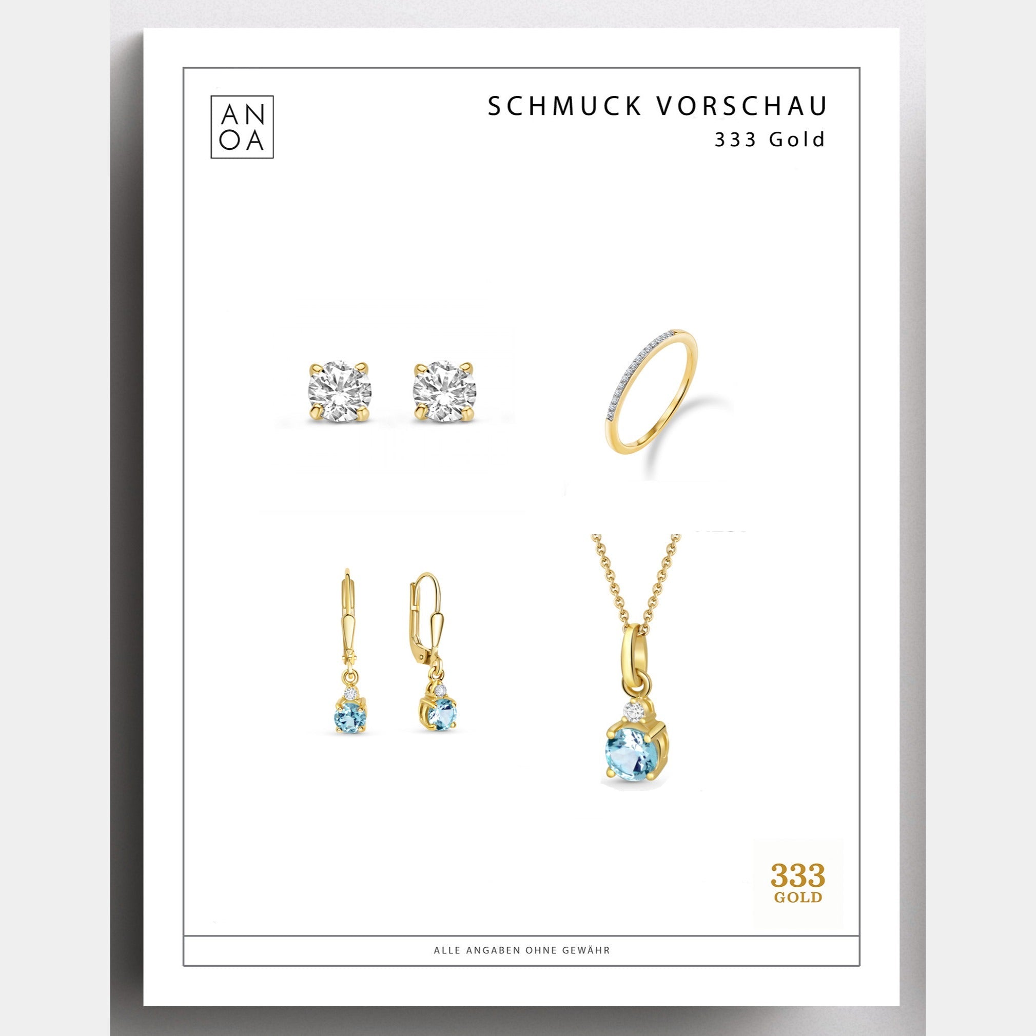 Anoa Adventskalender Schmuck 2025 - 4 Schmuckstücke (Für jeden Sonntag im Advent) - AnoaShop