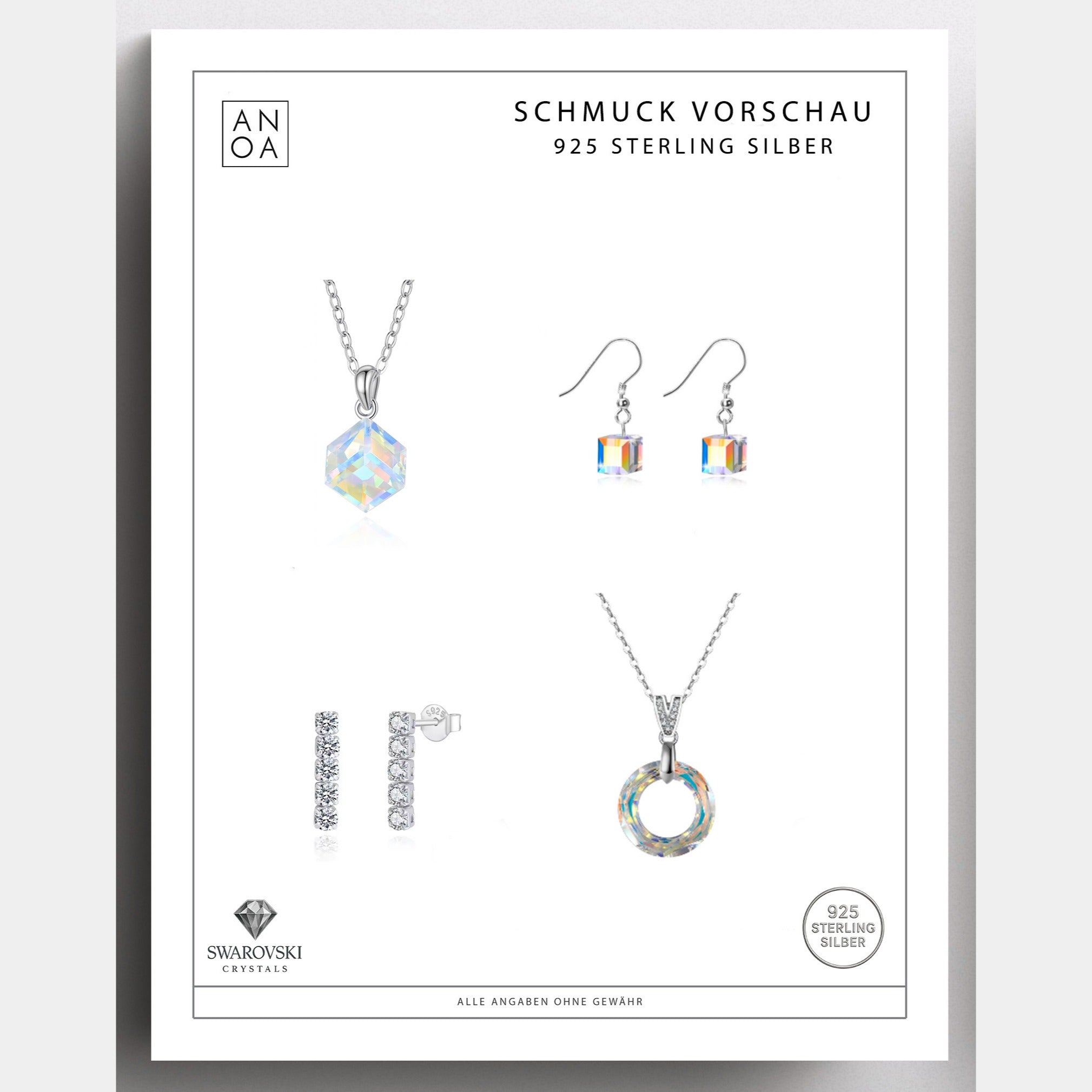 Anoa Adventskalender Schmuck 2025 - 4 Schmuckstücke (Für jeden Sonntag im Advent) - AnoaShop