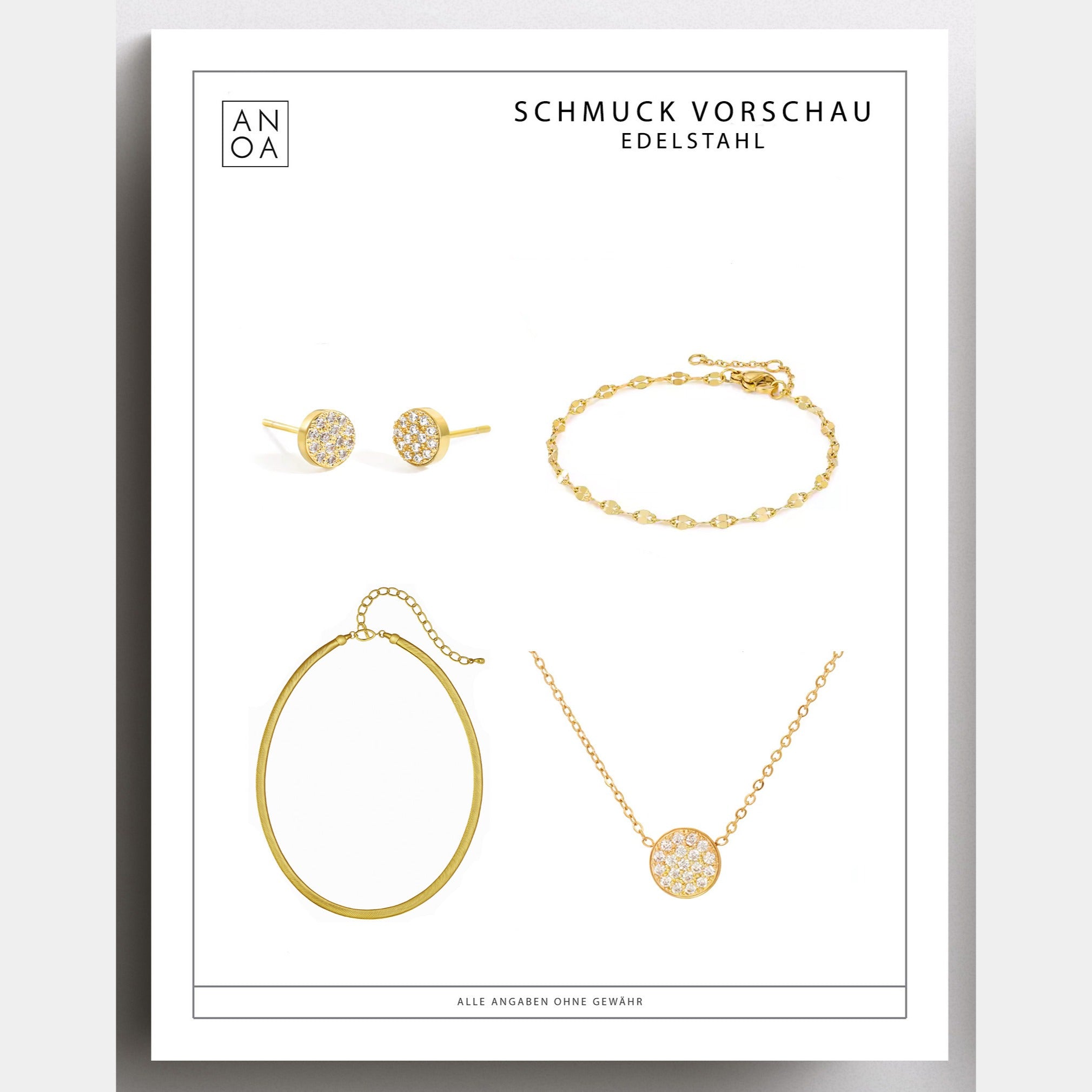 Anoa Adventskalender Schmuck 2025 - 4 Schmuckstücke (Für jeden Sonntag im Advent) - AnoaShop