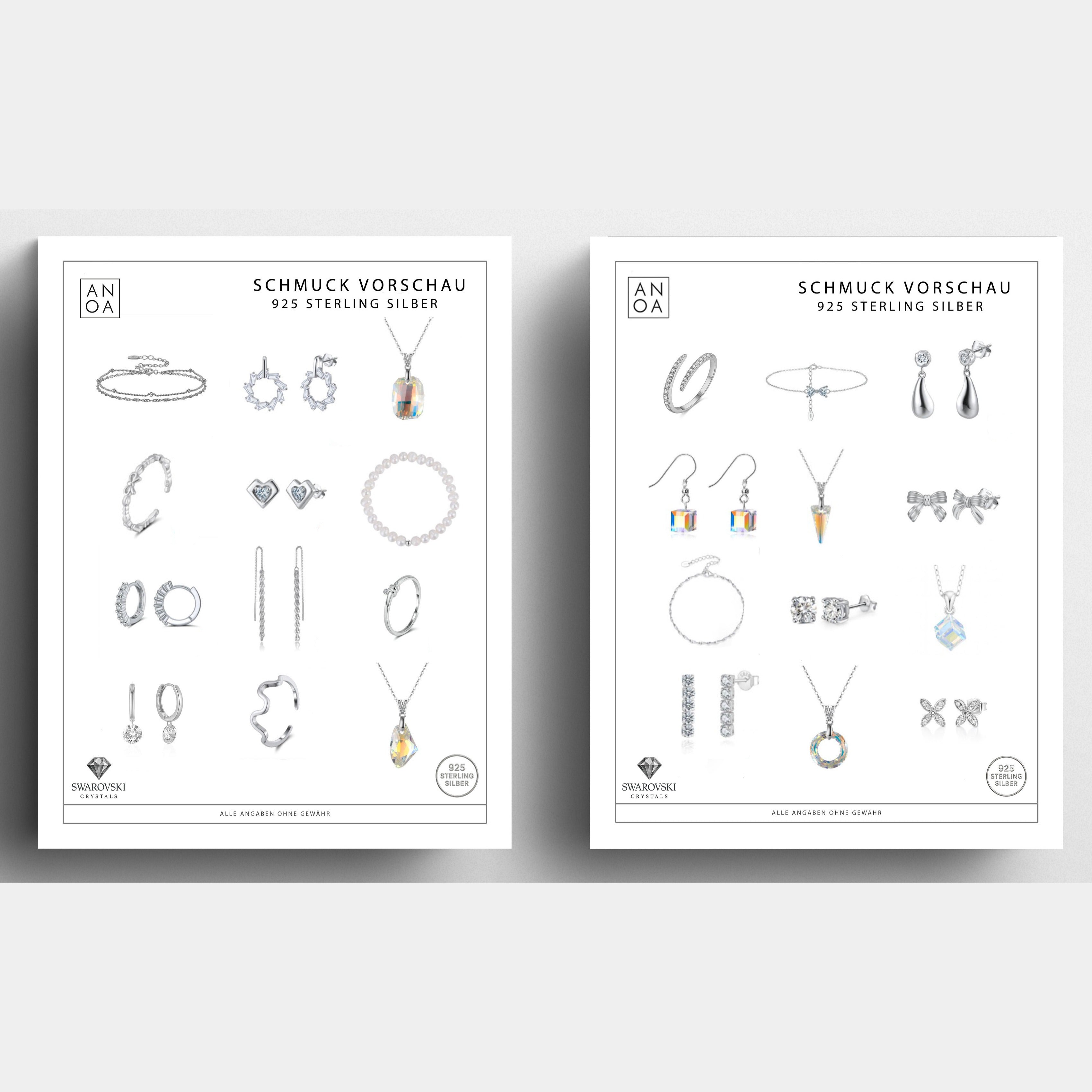 Anoa Adventskalender Swaroski Schmuck 2025 - 24 Schmuckstücke (Für jeden Tag im Advent) - AnoaShop