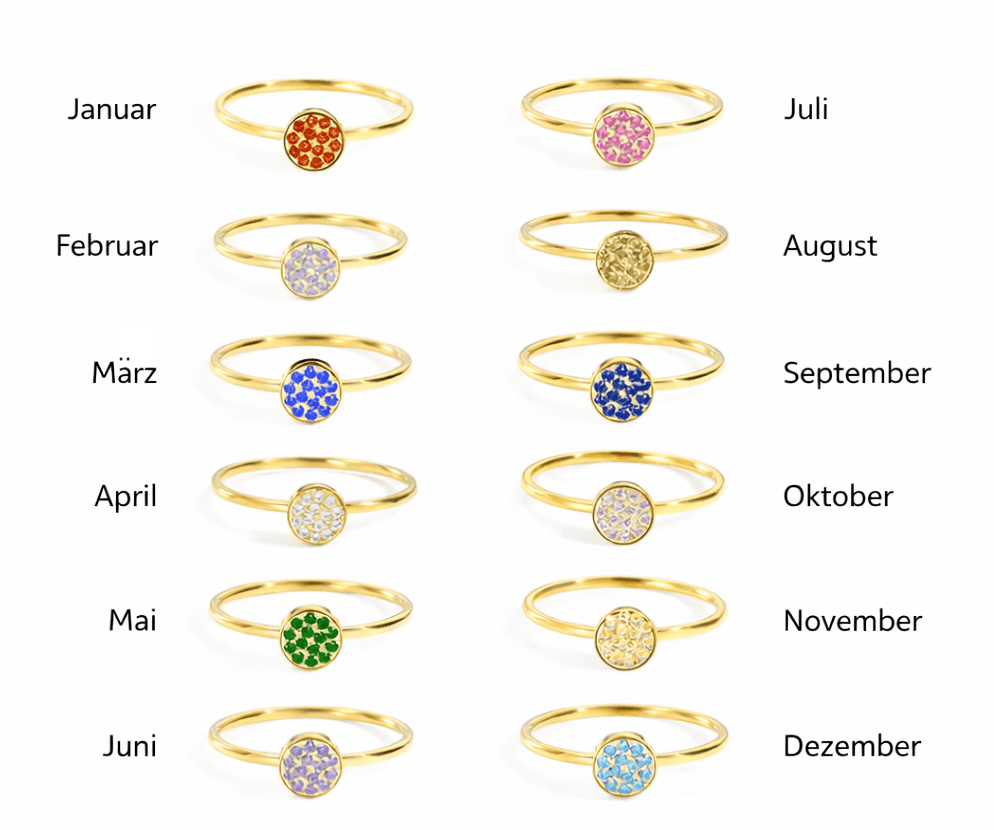 Geburtsstein Ring - Elegant - AnoaShop