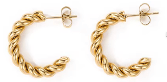 Gedrehte Creole Edelstahl - AnoaShop