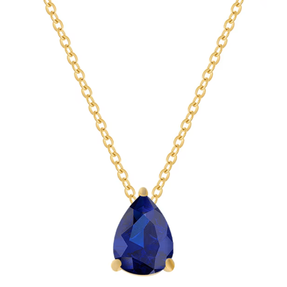 Necklace with pendant in teardrop shape stainless steel - AnoaShop