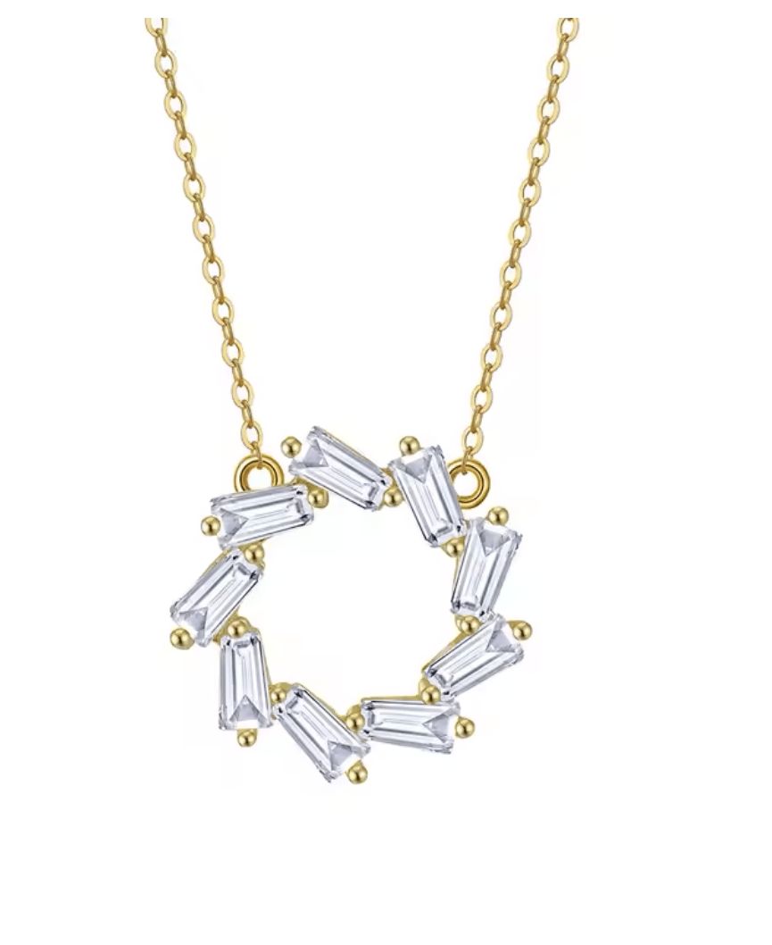 Halskette mit blumenförmigem Anhänger 925 Sterling Silber - AnoaShop