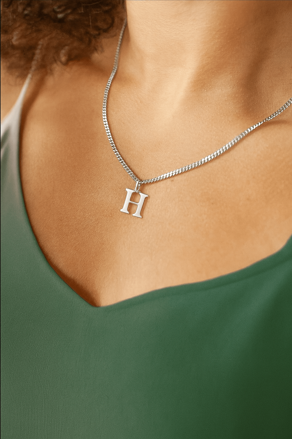 Halskette mit Buchstaben Anhänger Edelstahl - AnoaShop