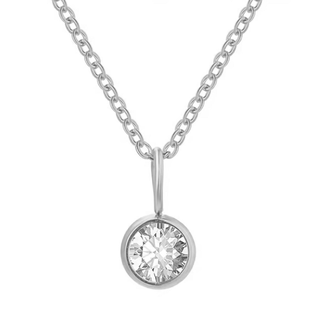 Halskette mit Steinchen Edelstahl - AnoaShop