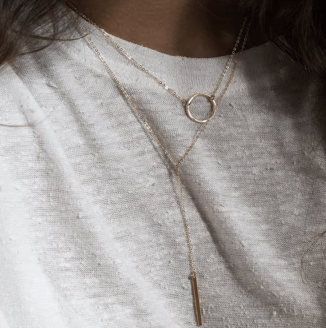 Kette mit offenem Kreis Edelstahl - AnoaShop