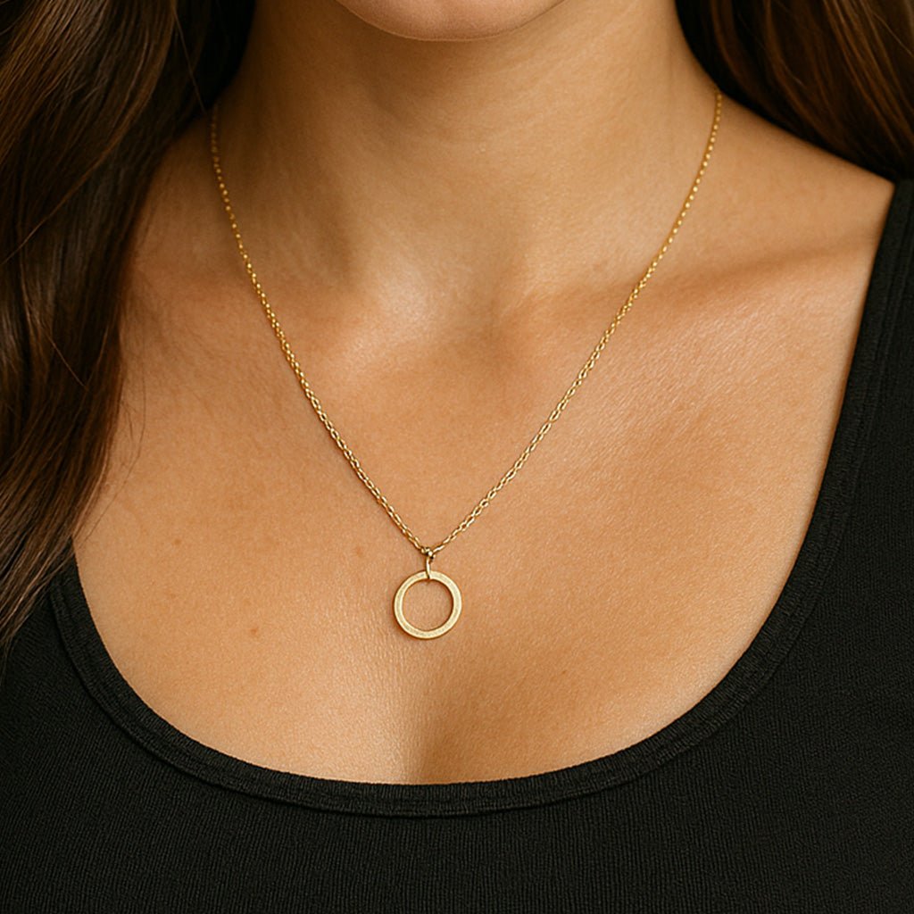 Kreisanhänger Kette Edelstahl - AnoaShop