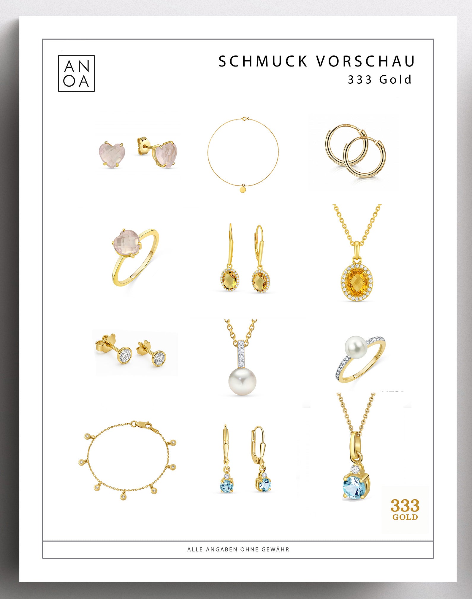 Anoa Adventskalender Schmuck 2025 - 12 Schmuckstücke