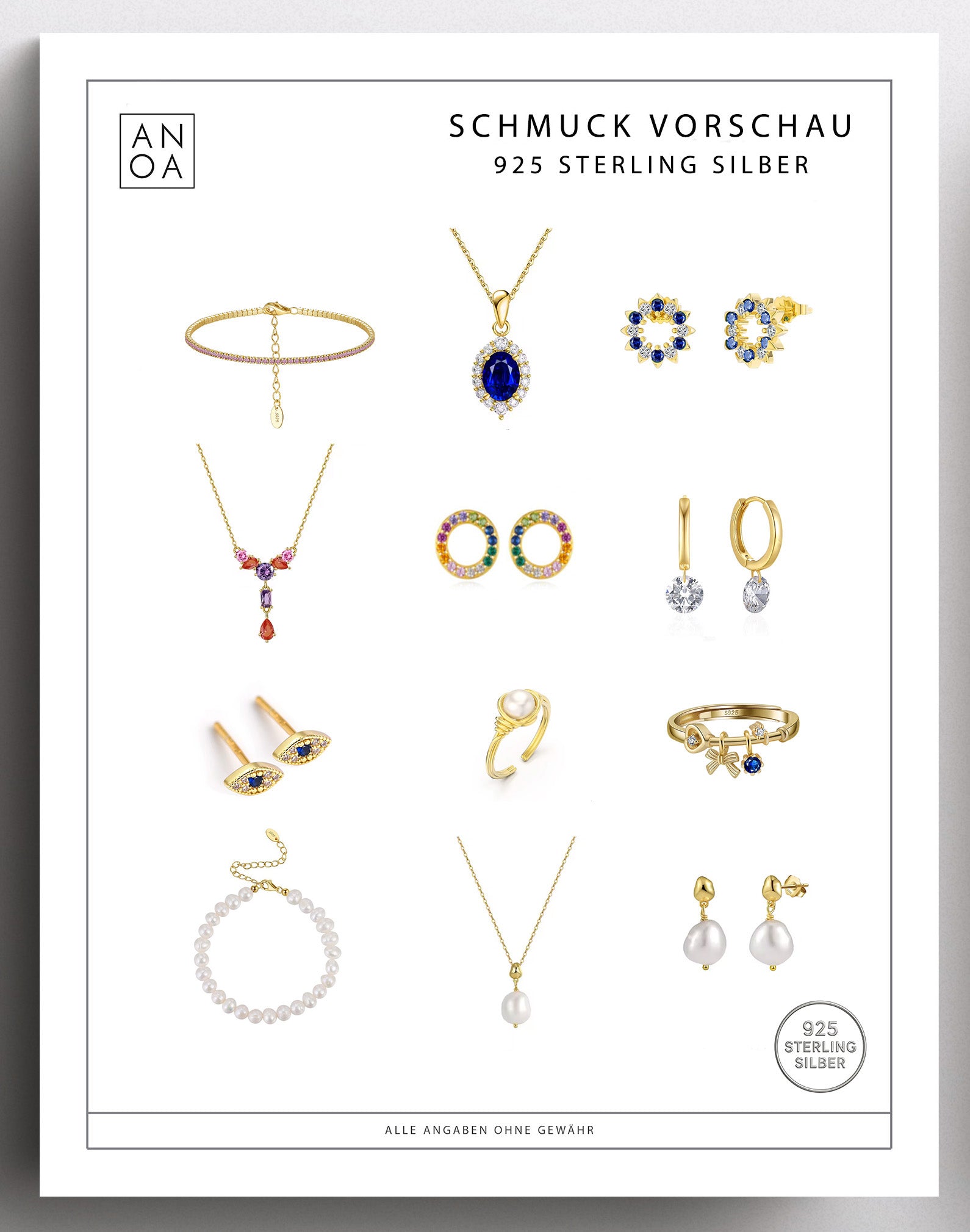 Anoa Adventskalender Schmuck 2025 - 12 Schmuckstücke