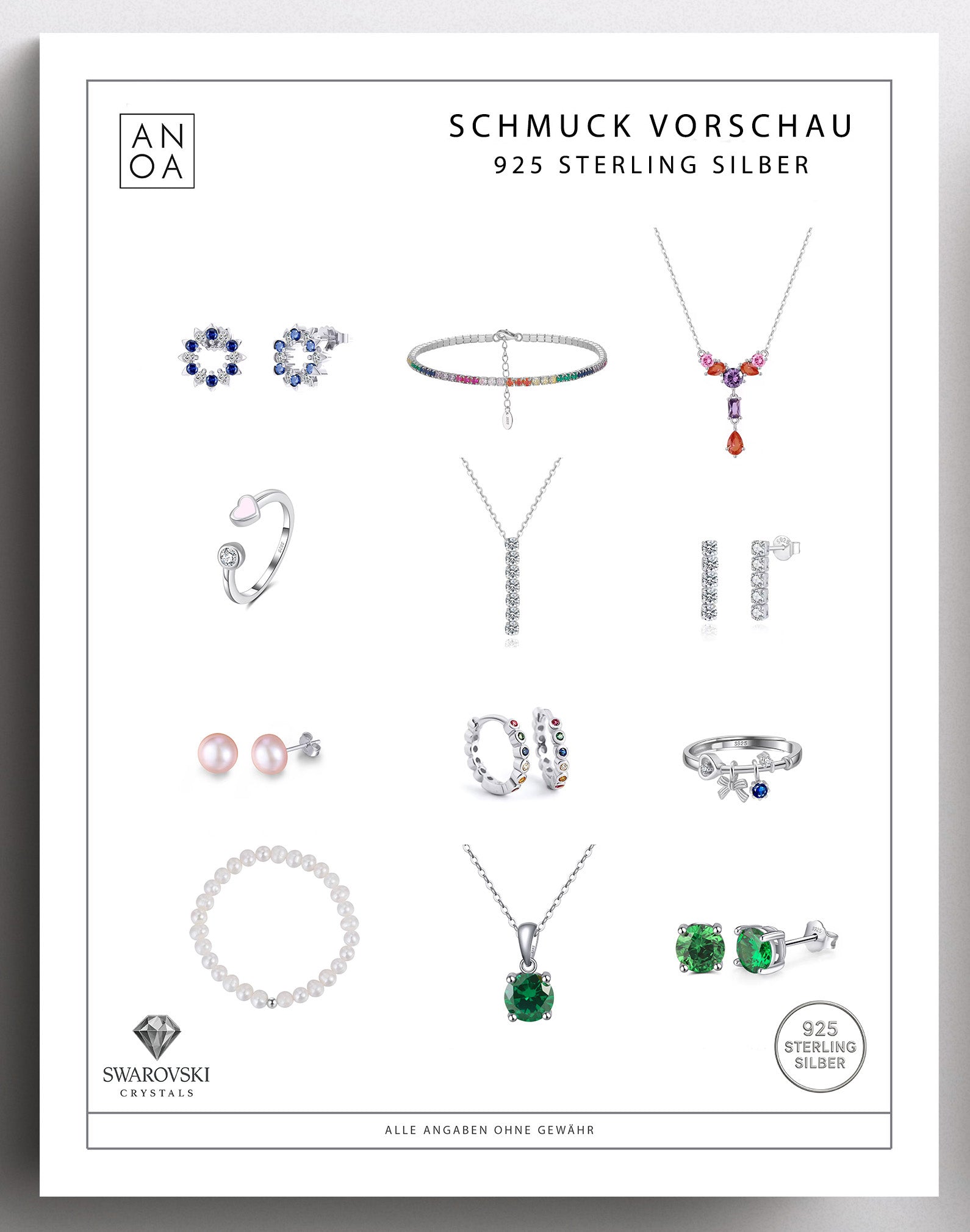 Anoa Adventskalender Schmuck 2025 - 12 Schmuckstücke
