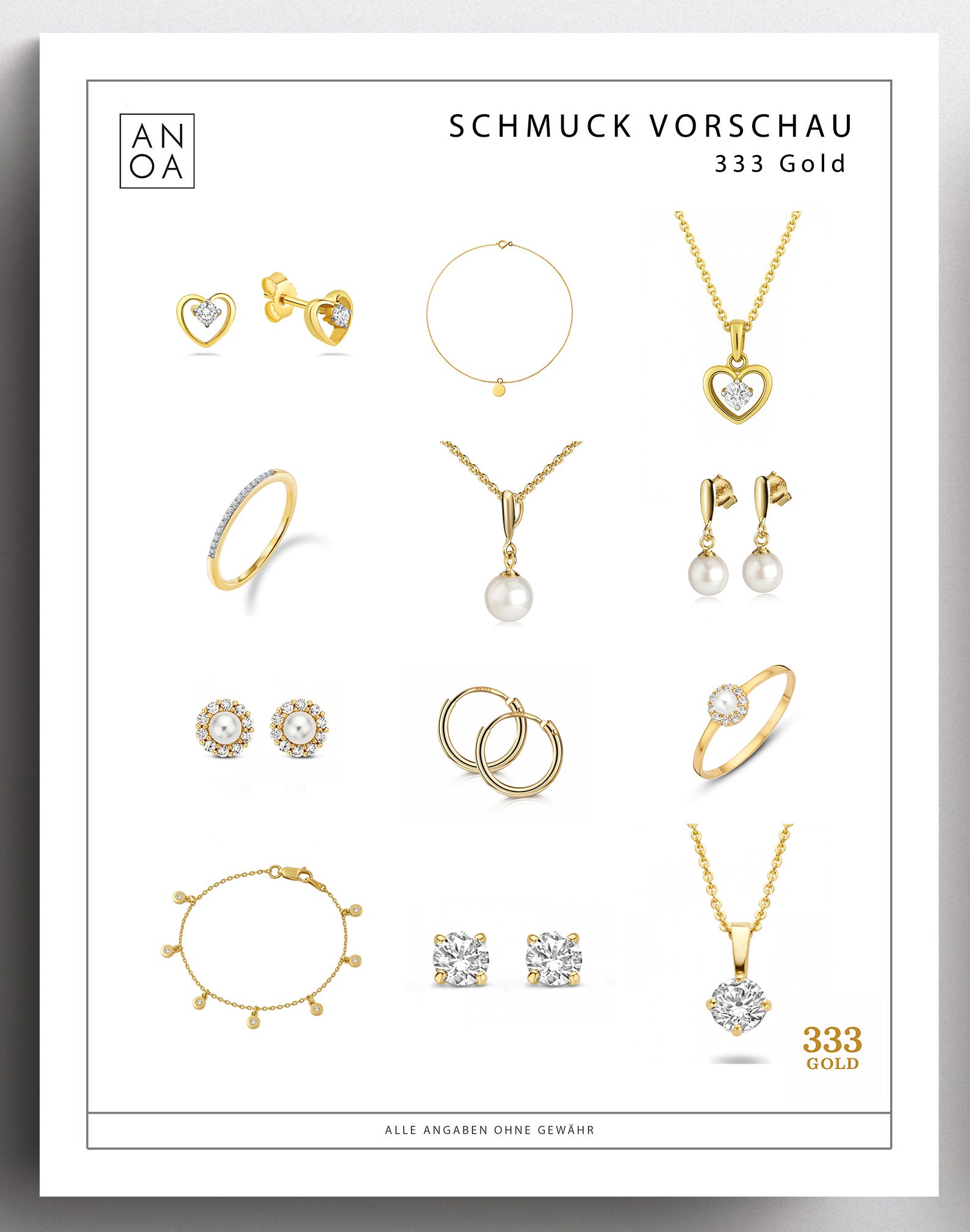 Anoa Adventskalender Schmuck 2025 - 12 Schmuckstücke