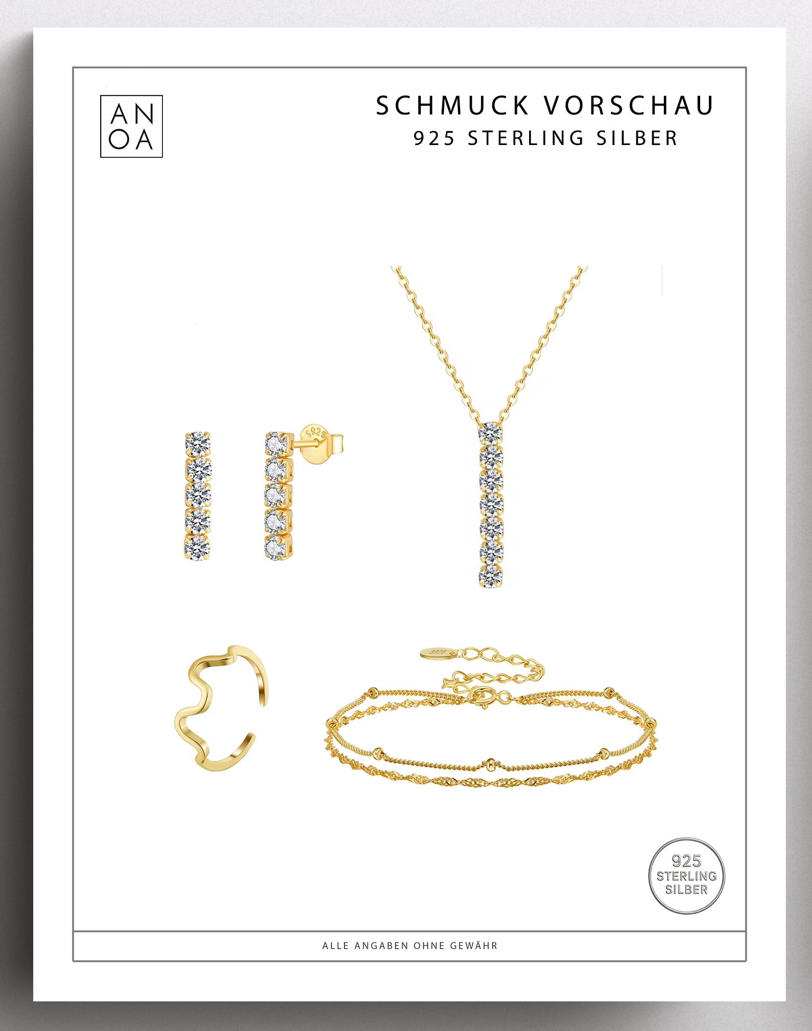 Anoa Adventskalender Adventssonntage Schmuck 2025 - 4 Schmuckstücke