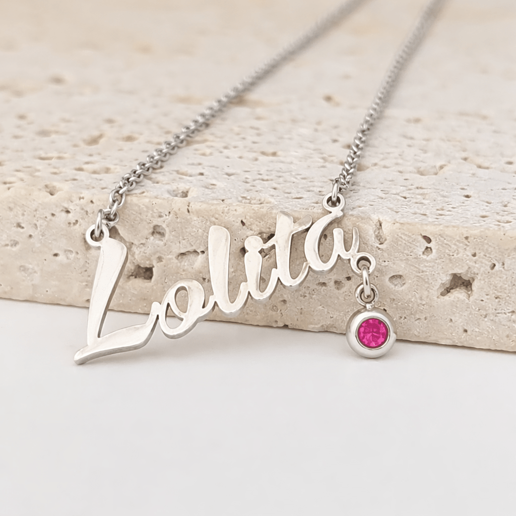 Namenskette Geburtsstein - Fine - AnoaShop