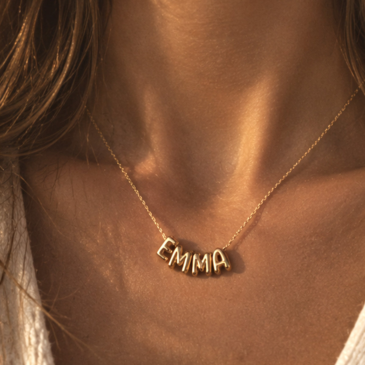 Name Necklace Bubble - Bold