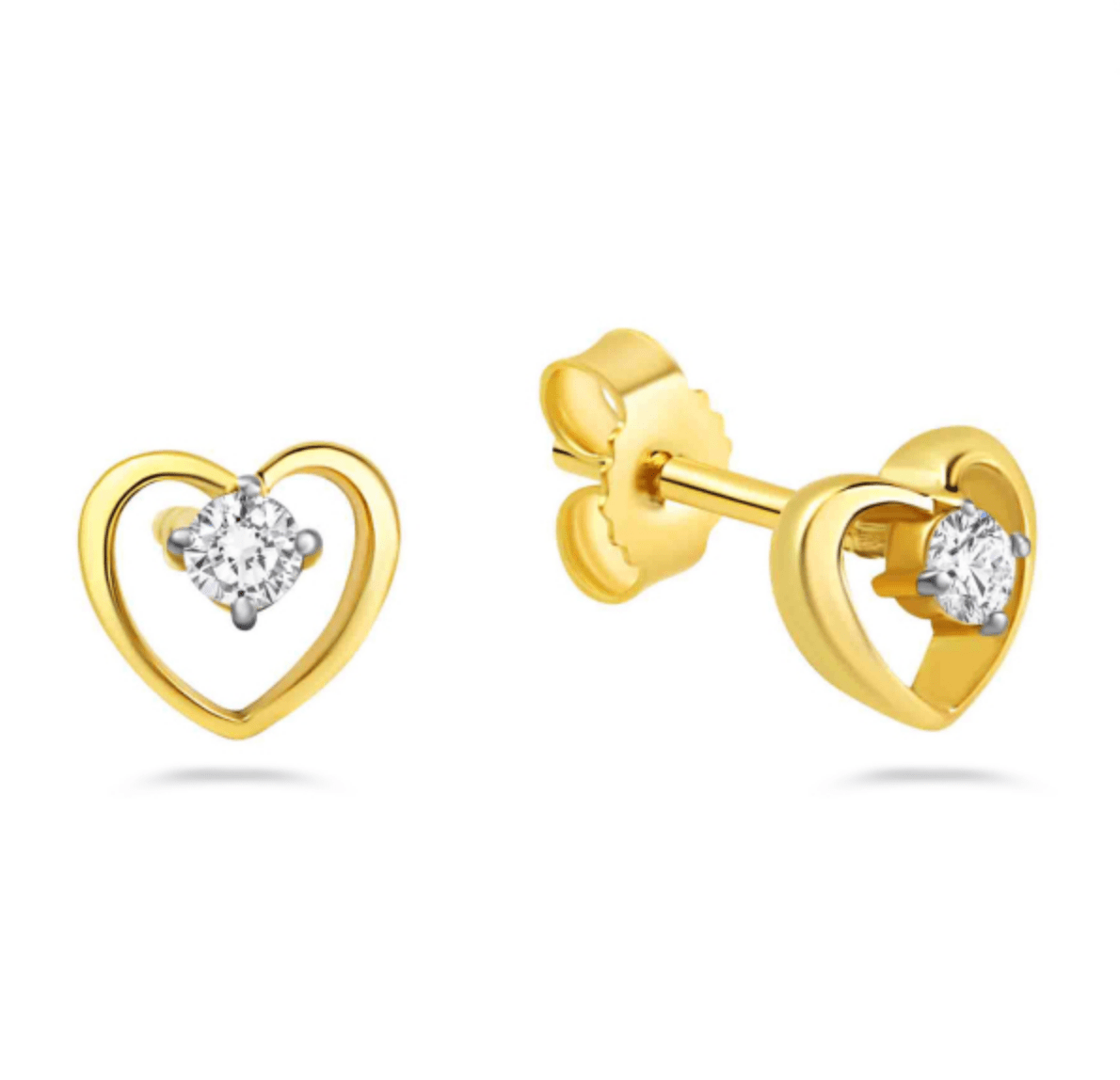 Ohrstecker Herz Zirkonia 333 Gold - AnoaShop