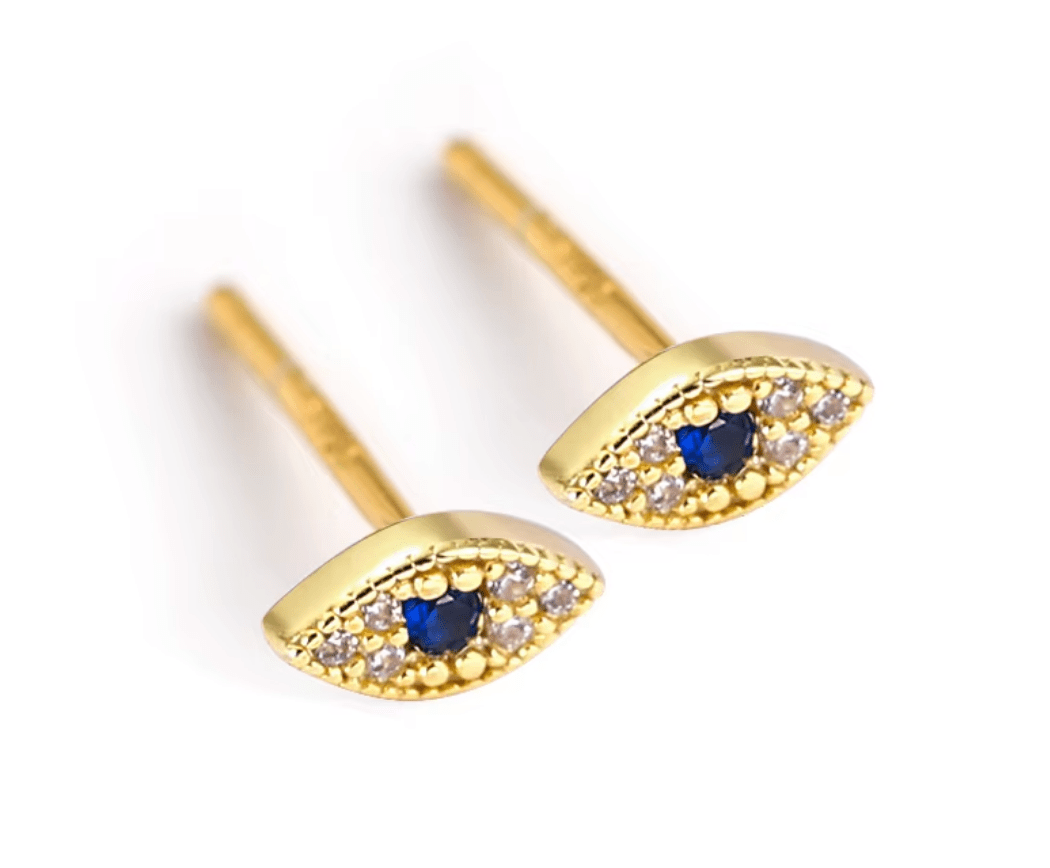 Ohrstecker mit blauem Auge 925 Sterling Silber - AnoaShop
