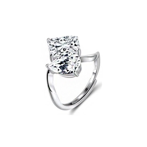 Ring mit Zirkonia Steinen 925 Sterling Silber