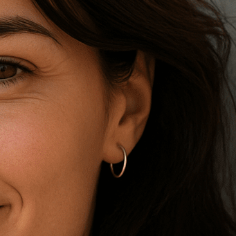 Schlichte Creolen Edelstahl - AnoaShop