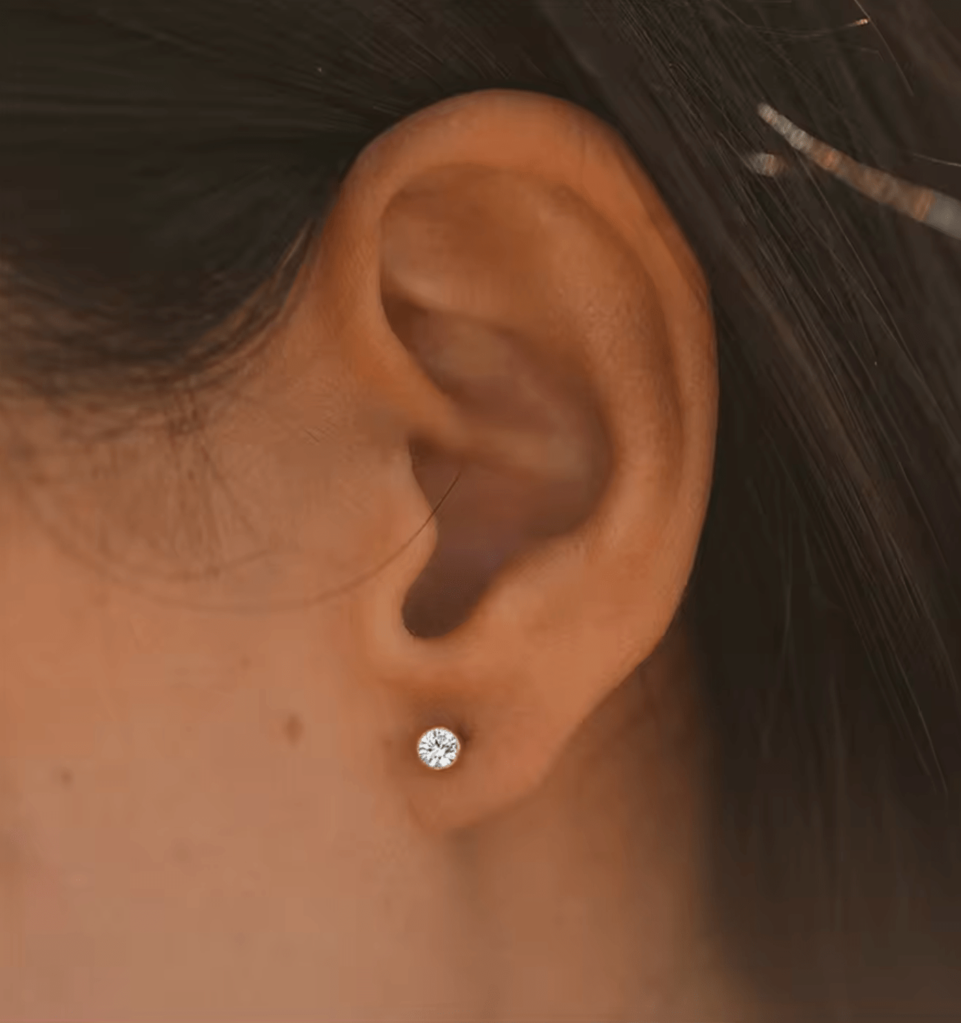 Waterproof birthstone earring - Gold Silver - stainless steel - AnoaShop