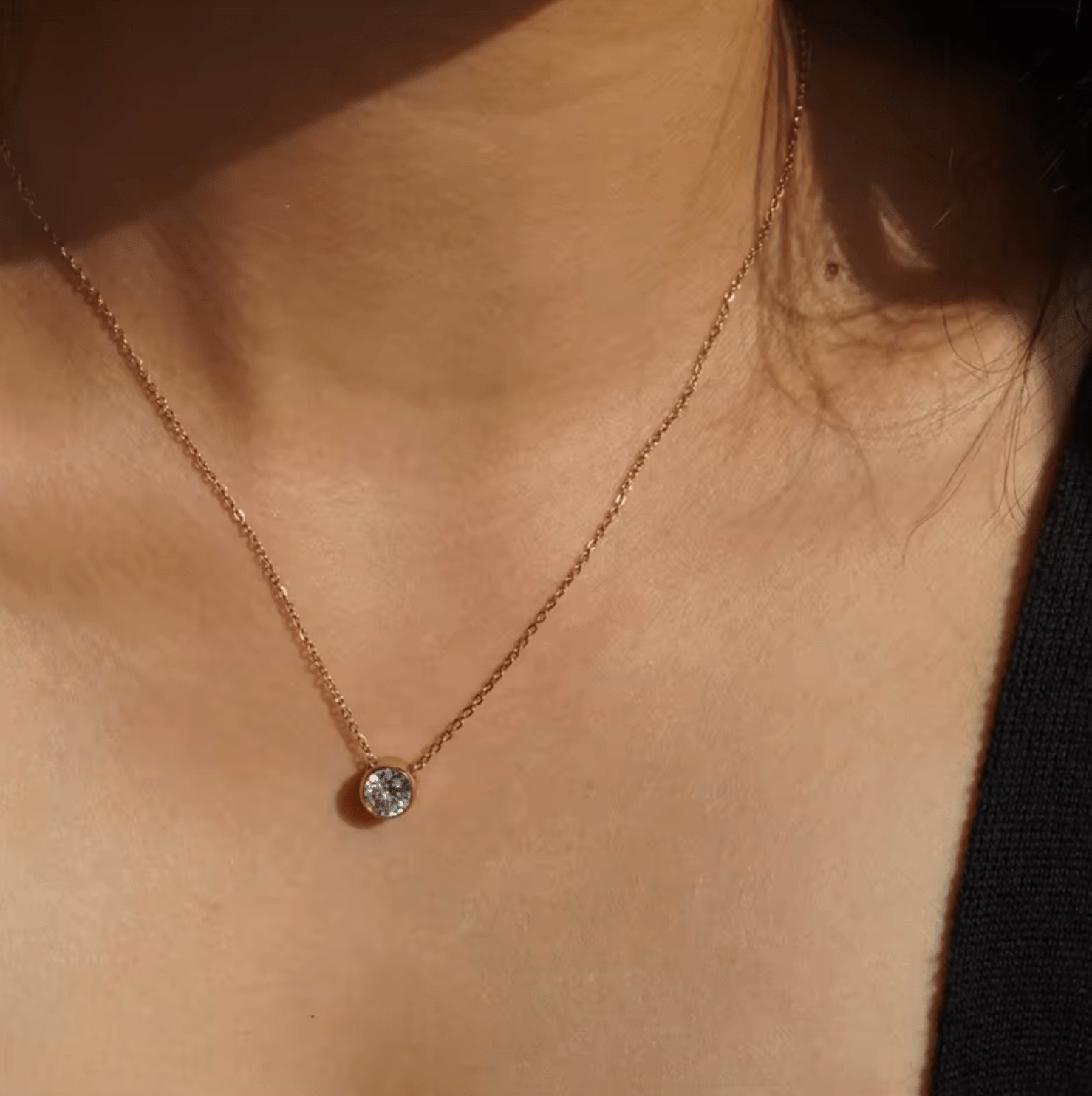 Waterproof birthstone necklace • Gold chain • stainless steel - AnoaShop