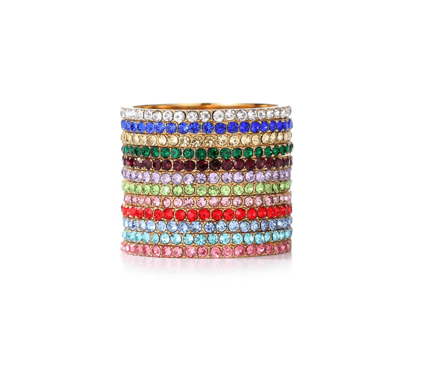 Waterproof birthstone ring • Gold Silver • stainless steel - AnoaShop