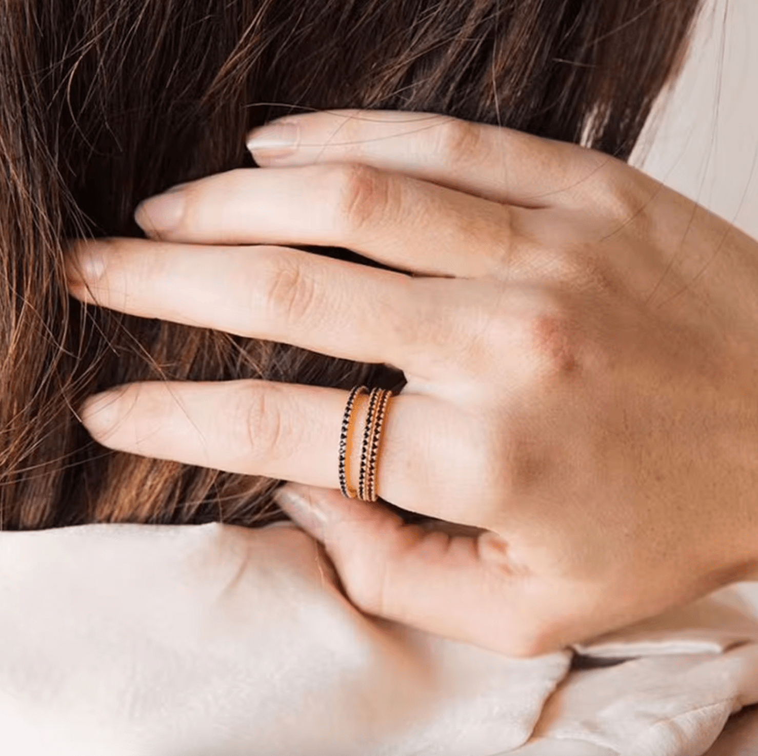 Waterproof birthstone ring • Gold Silver • stainless steel - AnoaShop