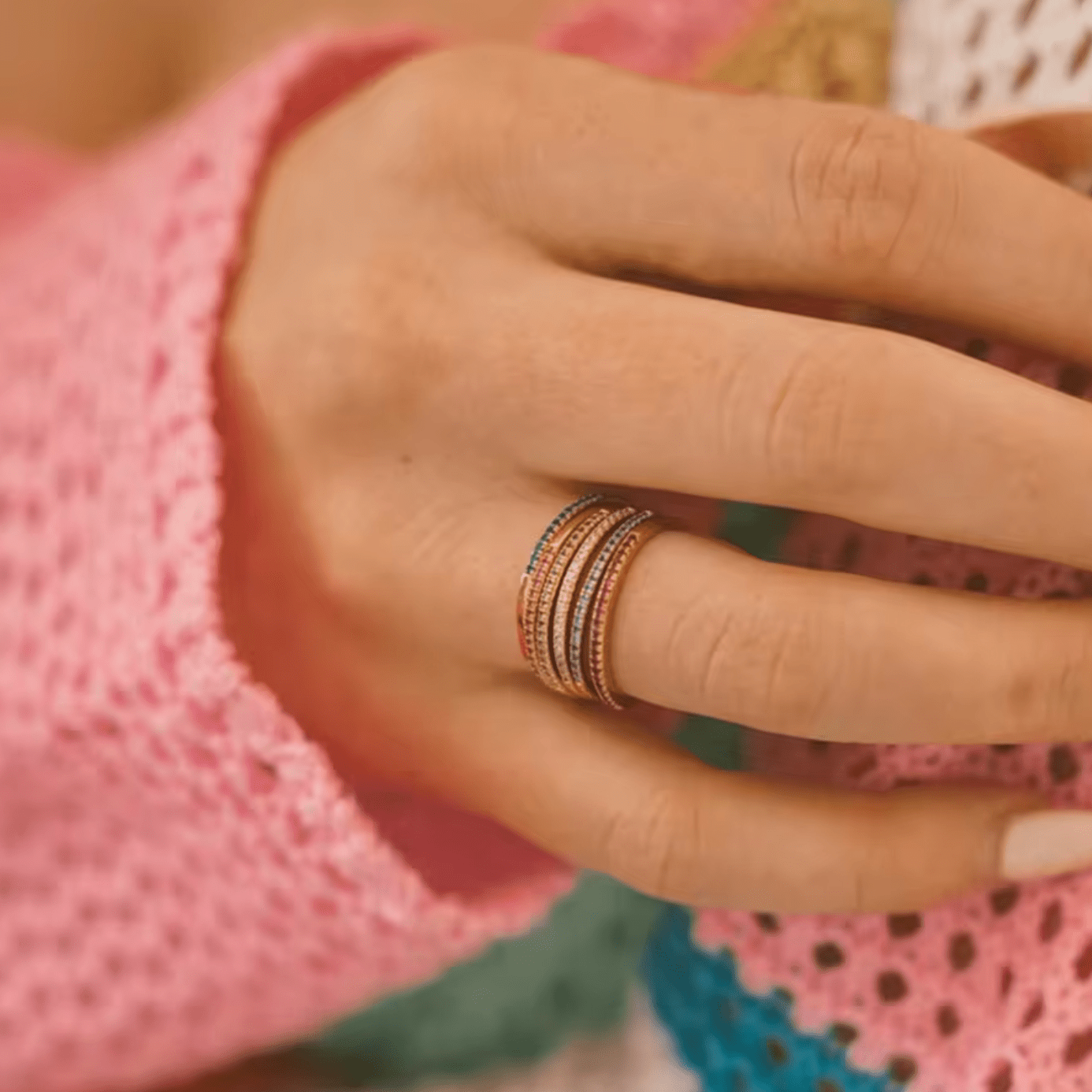 Waterproof birthstone ring • Gold Silver • stainless steel - AnoaShop