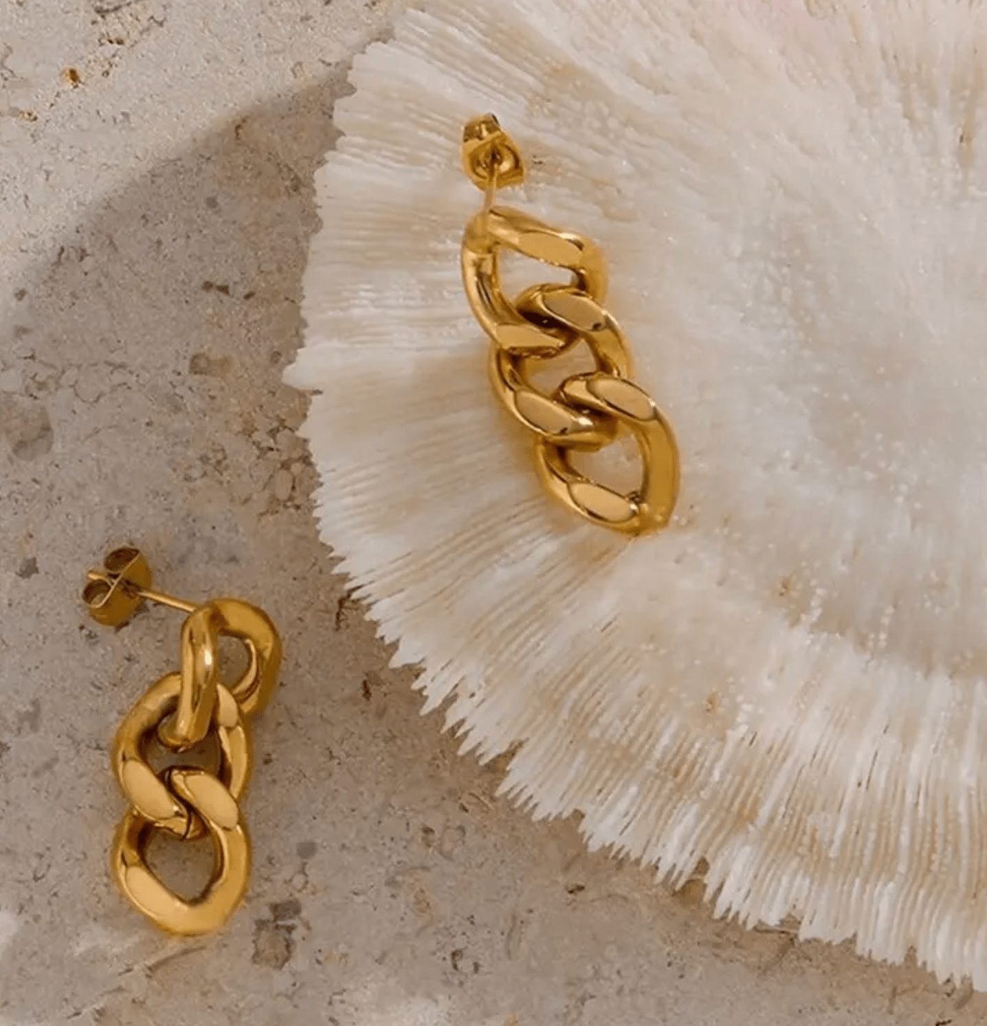 Waterproof Chunk • Earring gold silver - AnoaShop