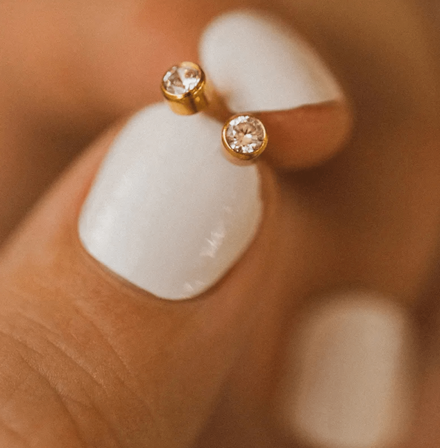 Waterproof Earring • Minimalist Earring • Earring small gold - AnoaShop