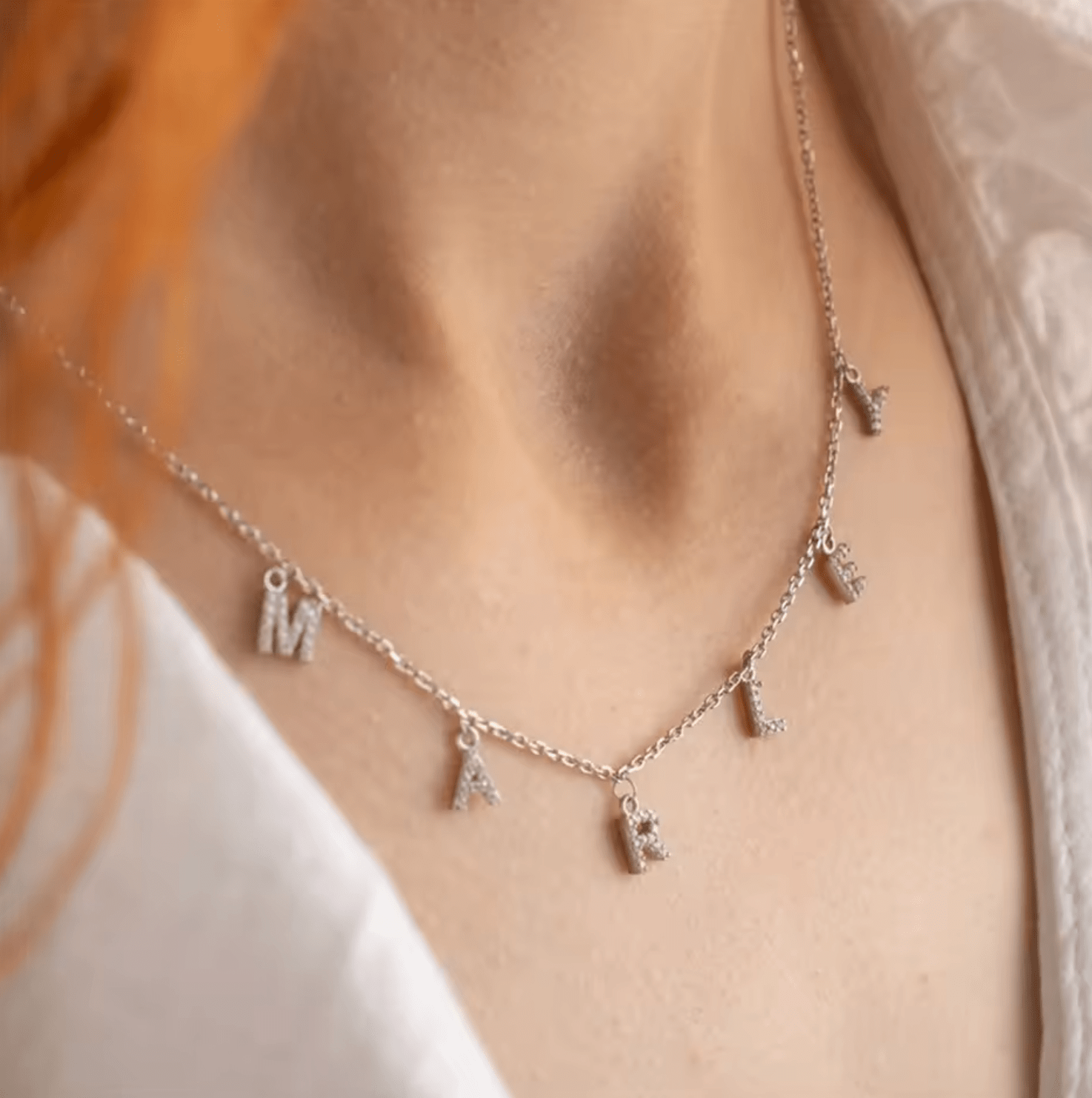 WATERPROOF LETTER NECKLACE - GOLD CHAIN - STAINLESS STEEL - AnoaShop