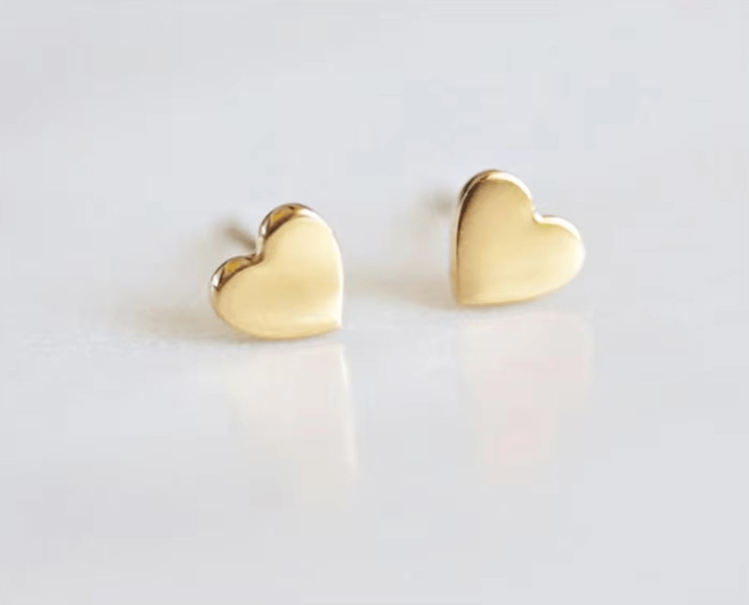 Waterproof Little Heart Earring • Heart Earstud Gold • Minimalist Earring • Earring small gold silver - AnoaShop