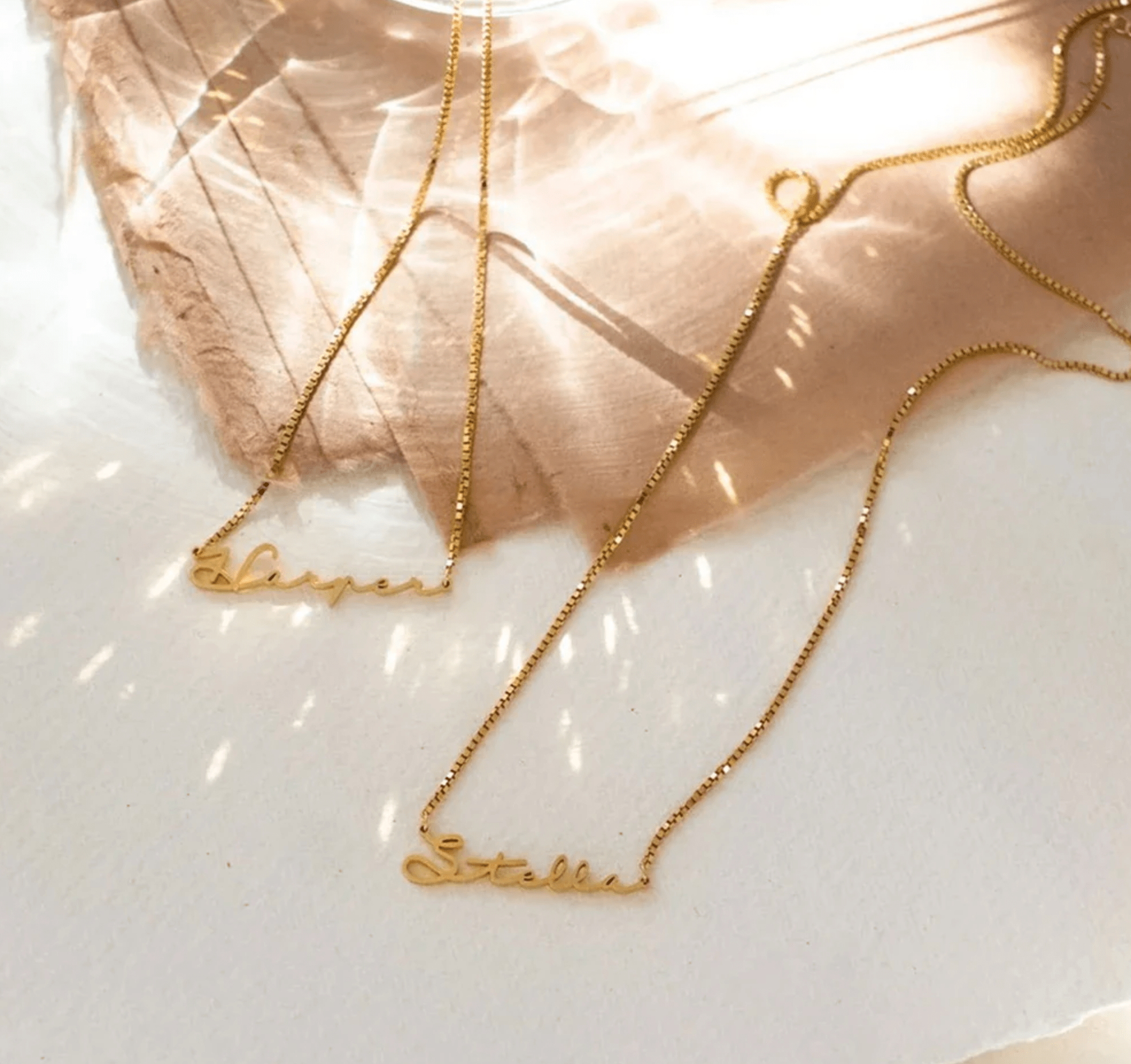 WATERPROOF PERSONALIZED NECKLACE - GOLD CHAIN - STAINLESS STEEL - AnoaShop