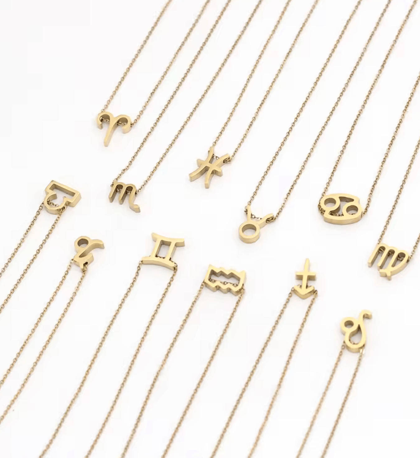Waterproof Zodiac necklace • Gold Silver chain • stainless steel - AnoaShop
