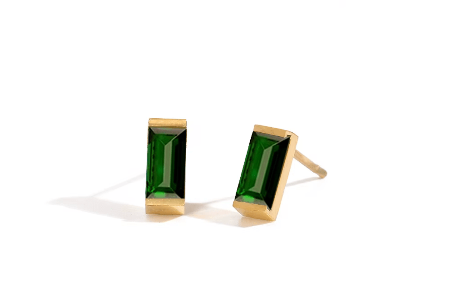 Zirkonia Steine Ohrstecker Gold Edelstahl - AnoaShop