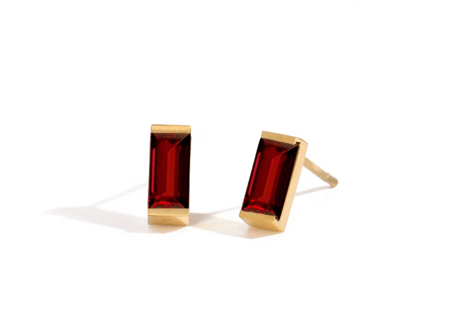 Zirkonia Steine Ohrstecker Gold Edelstahl - AnoaShop