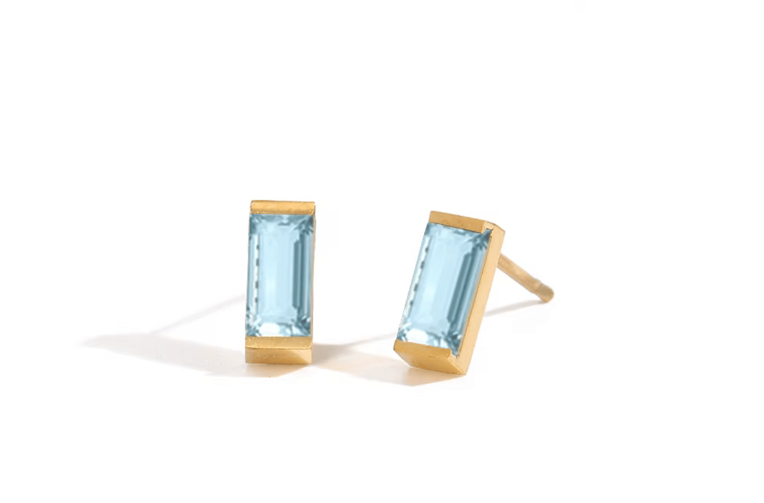 Zirkonia Steine Ohrstecker Gold Edelstahl - AnoaShop