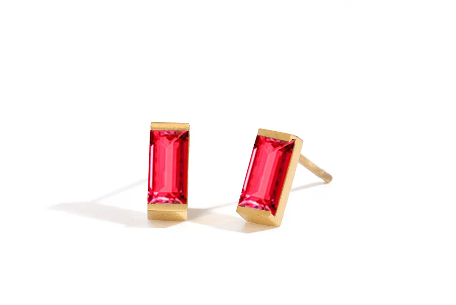 Zirkonia Steine Ohrstecker Gold Edelstahl - AnoaShop