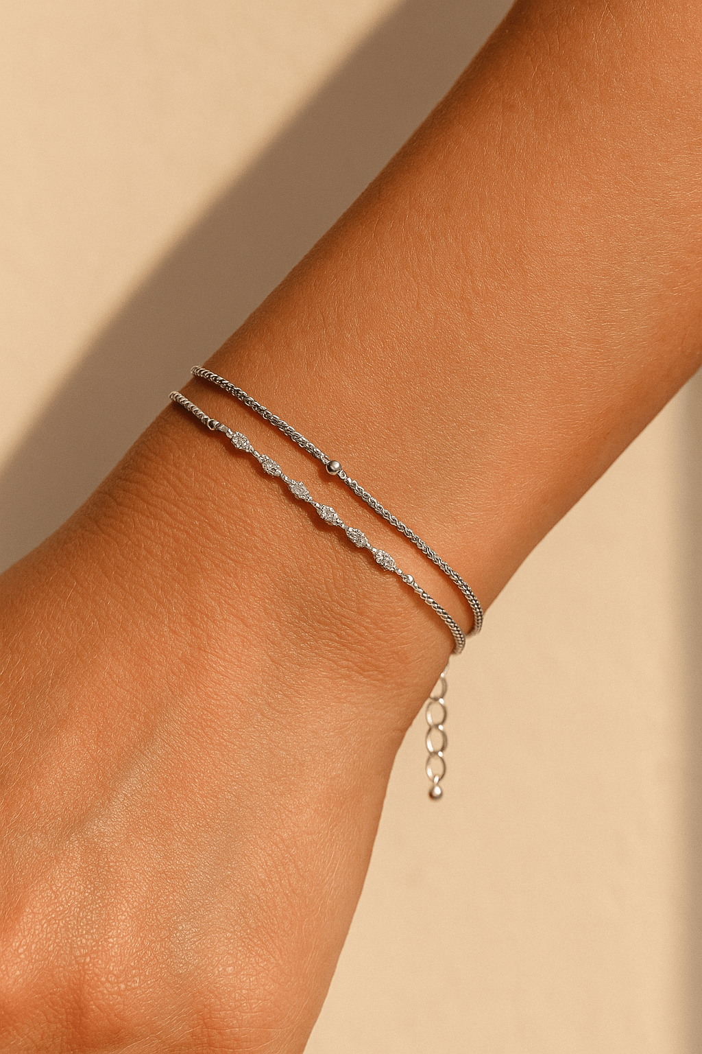 Double-row bracelet 925 Sterling silver - AnoaShop