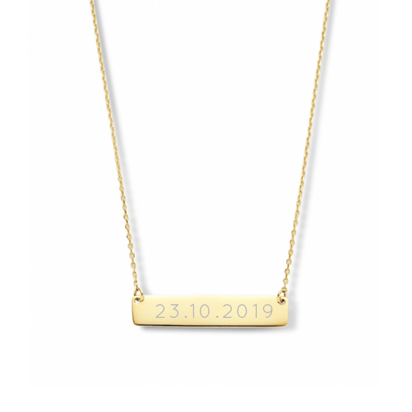 585 Gold Halskette mit persönlicher Diamantgravur - AnoaShop