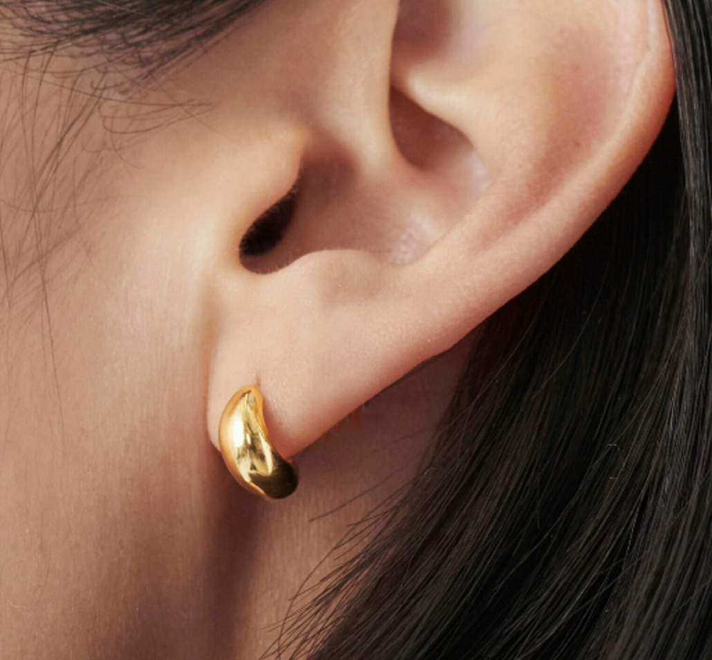 Huggie Earring • Gold or Silver Circle Earring • Gold Round Earring • Runde Hoop Ohrringe • Chunky Hoop Ohrringe